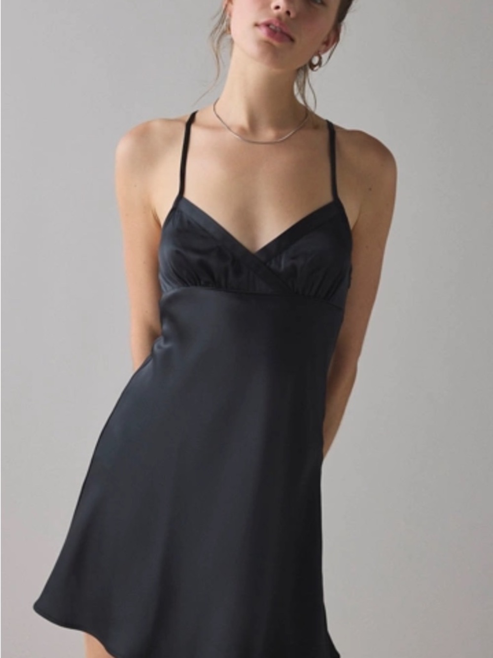 Kimchi Blue Slip It On Tie-Back Mini Dress